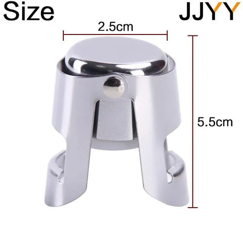 JJYY Stainless Steel Champagne Stopper Wine Beer Bottle Stopper Stainless Steel Bottle Stopper Bar Tools Fresh Leakproof