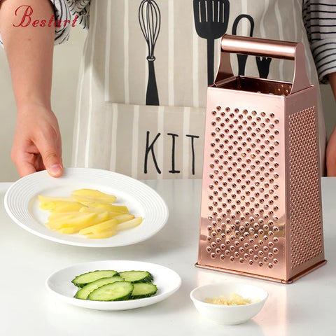 Four-Sided Stainless Steel Grater Shredder Vegetables Manual Cheese Peeler Cutter Slicer Chopper Kitchen Tools