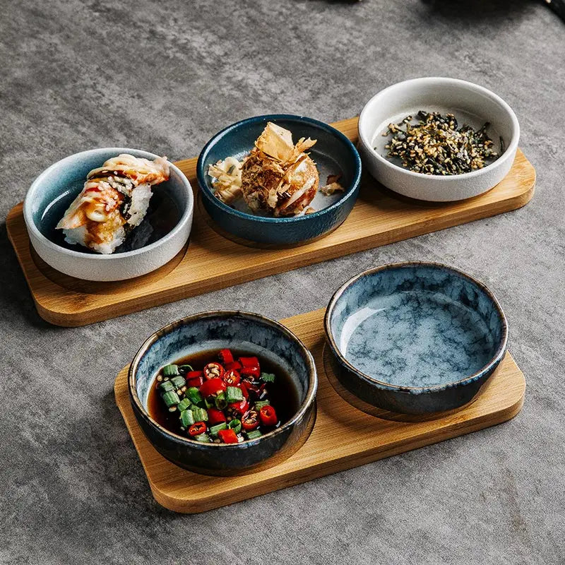 3.5-inch Ceramic Small Round Plate Restaurant Creative Soy Sauce Dish Seasoning Dipping Dishes Fruit Cold Dishes Bowls