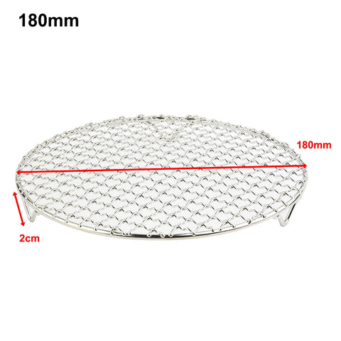 Round Baking Roasting Rack 201 Stainless Steel Wire Oven Grill Sheet Cake Cooking Tray Household Outdoor Camping BBQ Shelf