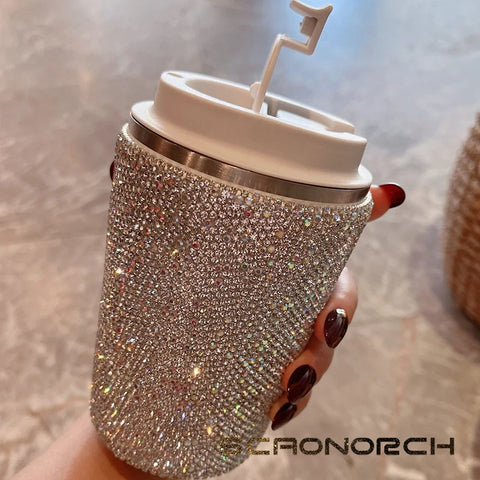 Sparkling Stainless Steel Insulated Cup Tumbler Coffee Cups Mug Travel Thermal Water Bottle Portable Car Thermos Vacuum Flask