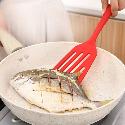 Egg Fish Frying Pan Spatula Scoop Fried Shovel Silicone Turners Cooking Utensils Kitchen Tools Cooking Accessories Gadgets