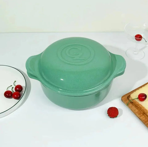 Cast Iron Enamel Pot Multi-Functional Non-Stick Cookware Colorful Long-Handle Kitchen Utensils Dutch Oven Braiser Pan