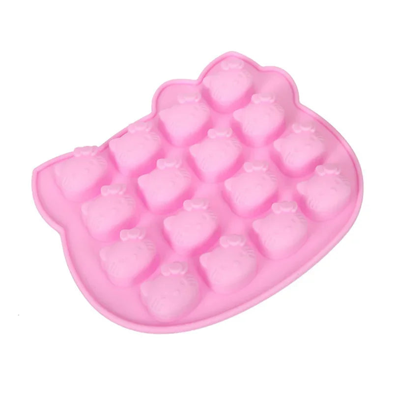 3D Cute KT Cat Silicone Molds Cake Decorating Tools Cupcake Baking Mold Candy Cookie Jelly Ice Cube Chocolate Moulds