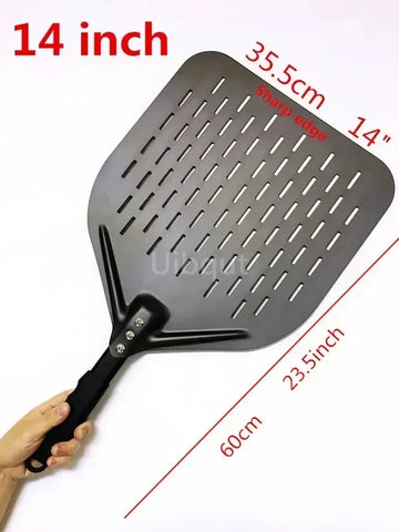 12 14 inch Big long Aluminum Pizza Shovel Peel With Long Handle Accessorie Pizza Paddle Spatula Nonstick Round Pan Baking turner