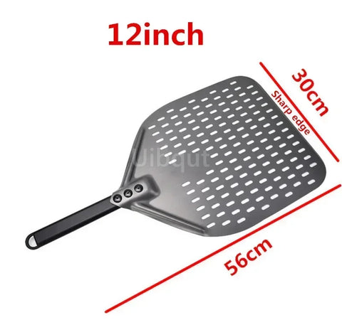 12 14 inch Big long Aluminum Pizza Shovel Peel With Long Handle Accessorie Pizza Paddle Spatula Nonstick Round Pan Baking turner