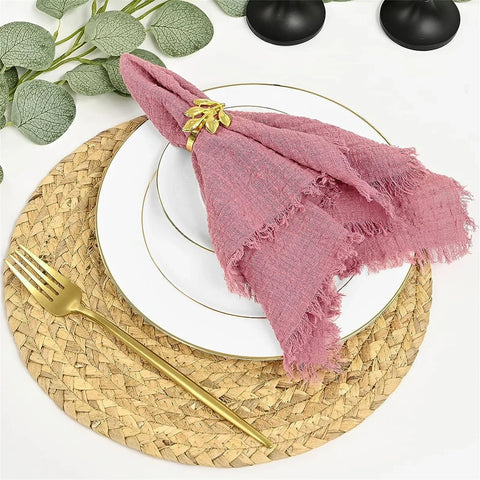 Hotel Serving Cloth Napkins 42x42cm Cotton Fabric Serviette Kitchen Tea Table Towels for Farmhouse Wedding Decoration