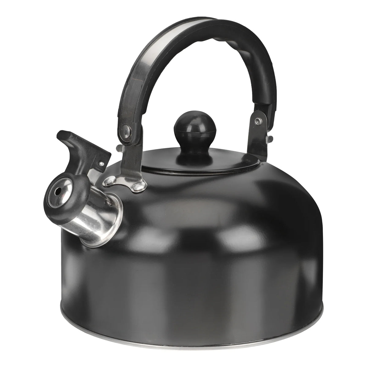 Tea Kettle with Infuser Whistle Whistles Electric Stovetop Teapot Handle Black Travel