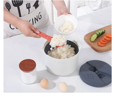 Microwave Oven Rice Cooker Portable Food Container Multifunction Steamer Rice Cooker Bento Lunch Box Steaming Utensils