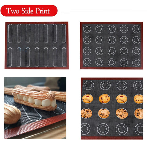 Silicone Macaron Baking Mat for Bake Pans Macaroon Pastry Cookie Making Professional Grade Nonstick