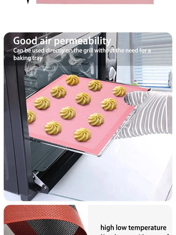 30x40cm Silicone Mat Baking Tray Baking Net Mat Breathable Non-stick Baking Mat Cookie Mat High Temperature Oven Mat G165