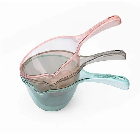 Thickened Anti-fall Water Ladle Transparent Shampooing Water Scoop Bath Water Spoon Large Capacity Long Handle Big Water Dipper