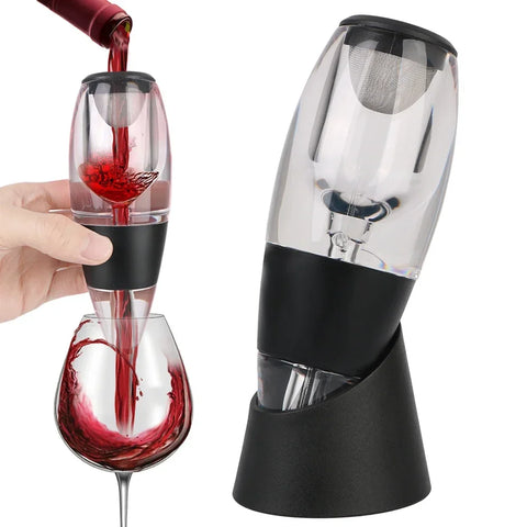 Professional Wine Decanter Pourer With Filter and Base Quick Sobering Wine Whisky Aerator Dispenser For Chrismas