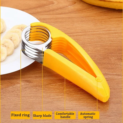 Kitchen Vegetable Cutter Peeler Salad Slice Stainless Steel Banana Cutter Chopper Fruit Cutter Cucumber Knife  Kitchen