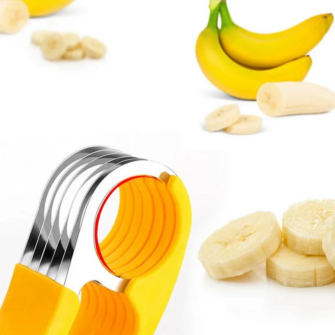 Kitchen Vegetable Cutter Peeler Salad Slice Stainless Steel Banana Cutter Chopper Fruit Cutter Cucumber Knife  Kitchen