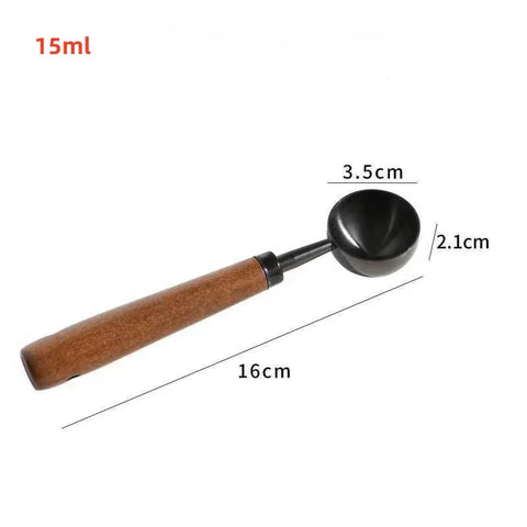 1 Pcs Walnut Wooden Measuring Spoon Scoop Coffee Beans Bar Kitchen Home Baking Tool Measuring Cup Measuring Tools for Kitchen