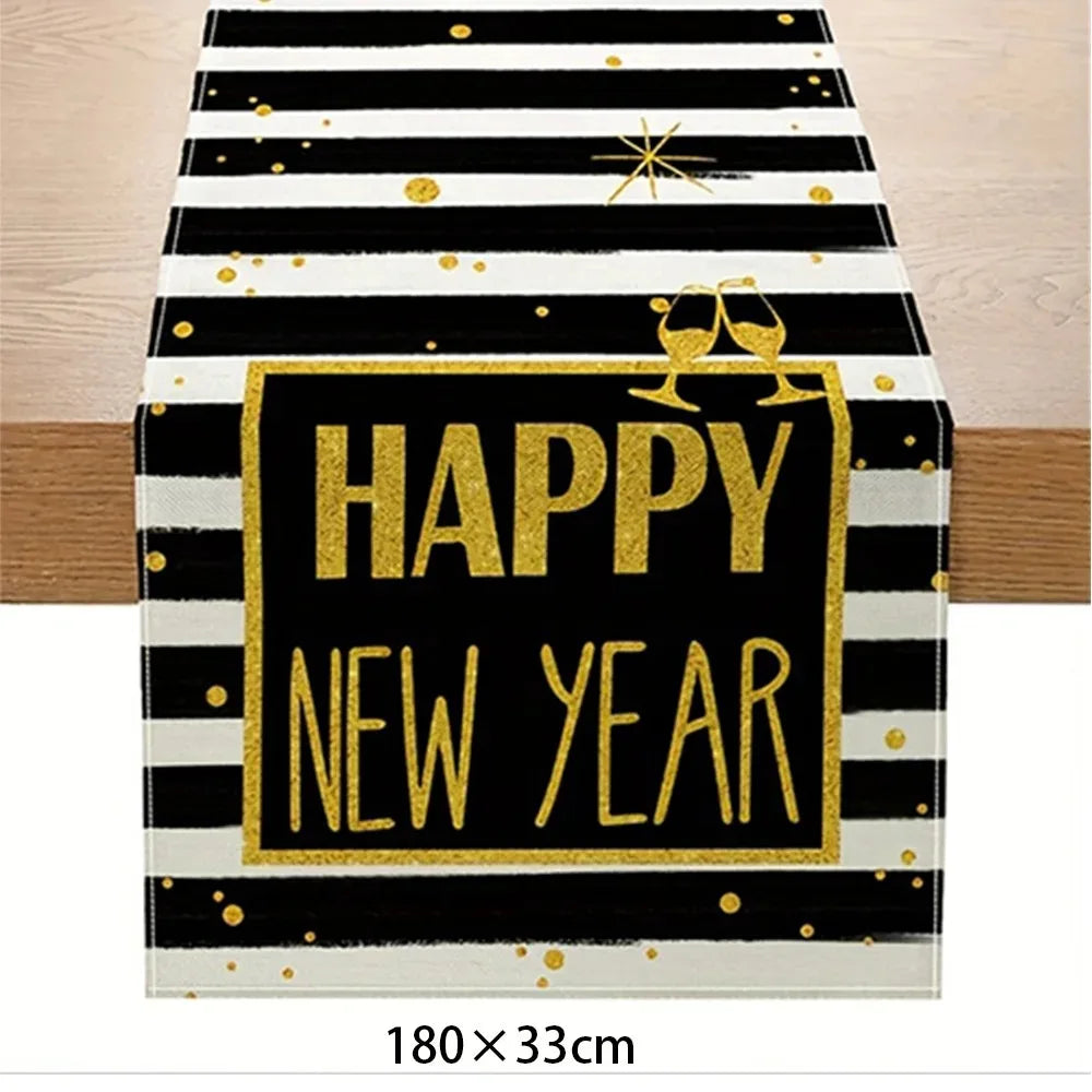 New Year Table Runner Dining Table Decoration New Year Tablecloth Table Cover Party Home Decoration Supplies