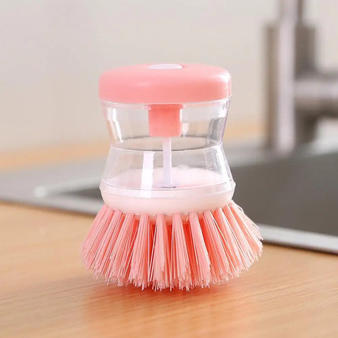 Kitchen Wash Pot Dish Brush Astronaut Washing Utensils With Automatic Soap Liquid Dispenser Household Cleaning Accessories