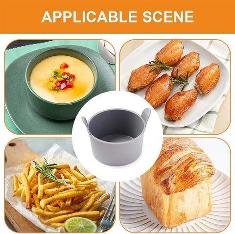 2/4Pcs Air Fryer Egg Poacher Cups Silicone Cake Muffins Cupcakes Moulds Baking Custard Tart Pie Desserts Egg Poaching Maker