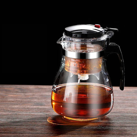 Heat Resistant Glass Teapot One-click filtering Tea Pot Tea Water Separation Filter Tea Maker Coffee Pot Home Teaware Set