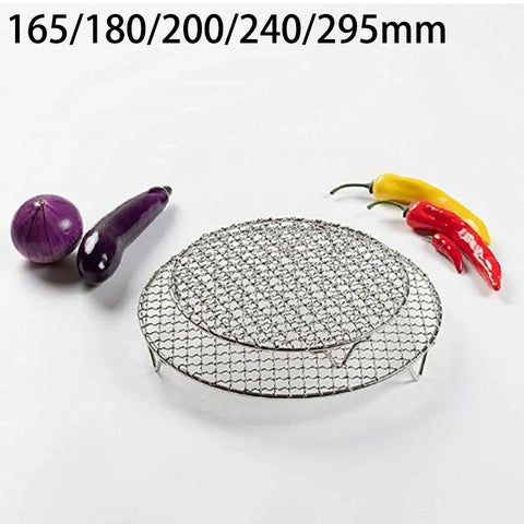 Round Baking Roasting Rack 201 Stainless Steel Wire Oven Grill Sheet Cake Cooking Tray Household Outdoor Camping BBQ Shelf