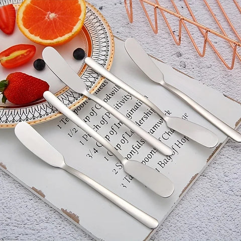 1pcs，Butter knife，Stainless Steel Butter Knife，Cheese Spreader，Jar Spreader，Metallic Can Scraper，Household Jar Scraper