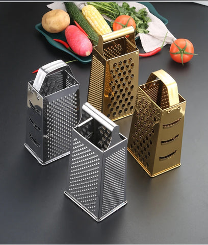 Four-Sided Stainless Steel Grater Shredder Vegetables Manual Cheese Peeler Cutter Slicer Chopper Kitchen Tools