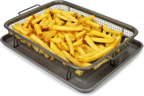 Baking Tray Oil Frying Baking Pan Non-stick Chips Basket Baking Dish Grill Mesh Kitchen Tools