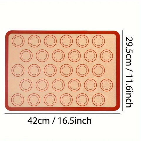 Silicone Baking Mat For Oven, Non-Stick Macaron Silicone Mat For Baking, Reusable Heat Resistant Half Sheet Baking Mat