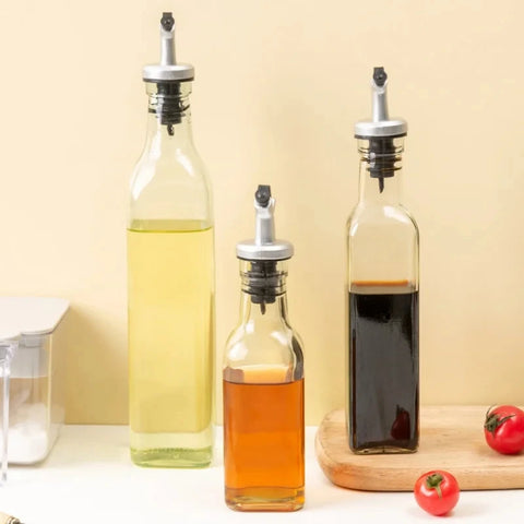 150ML/250ML/500ML Oil Pot Plastic Leak-proof Kitchen Seasoning Soy Sauce Vinegar Bottle Transparent Olive Oil Bottle