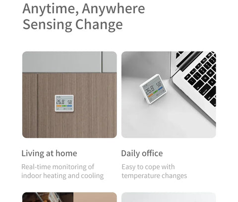Xiaomi DUKA Atuman LCD Electronic Digital Temperature Humidity Meter Clock Indoor Home Thermometer Hygrometer Weather Station