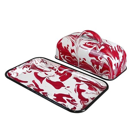 Butter Dish With Cover Applicable To Workbench Non-Damable Metal Container Retro Darmhouse Style Dishes