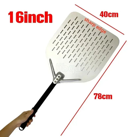 12 14 inch Big long Aluminum Pizza Shovel Peel With Long Handle Accessorie Pizza Paddle Spatula Nonstick Round Pan Baking turner