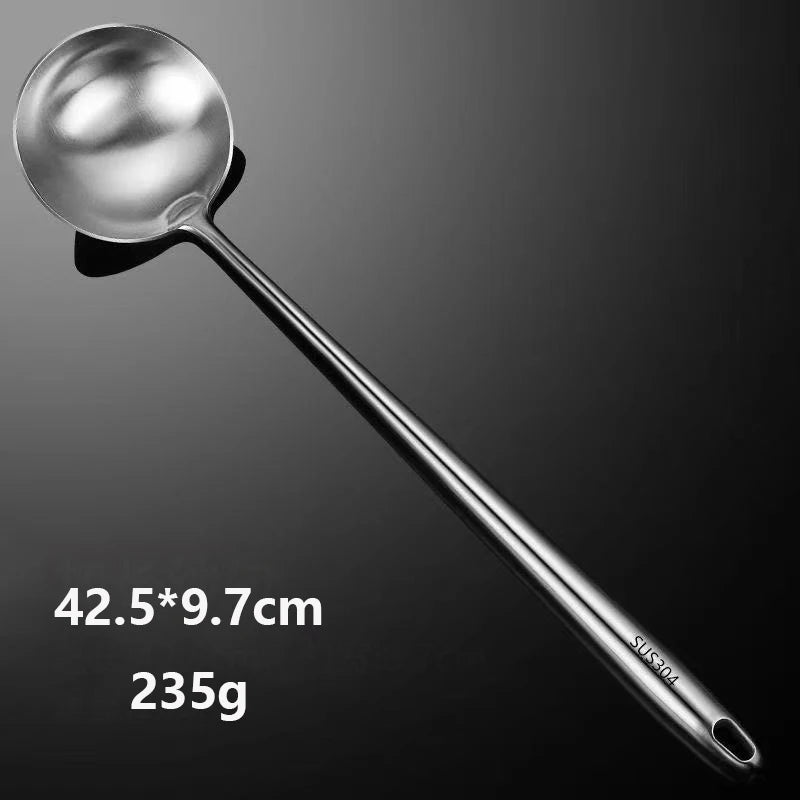 304 Stainless Steel Wok Spatula Metal Kitchen Accessories Slotted Turner Rice Spoon Ladle Cooking Tools Utensil Set Dropshipping