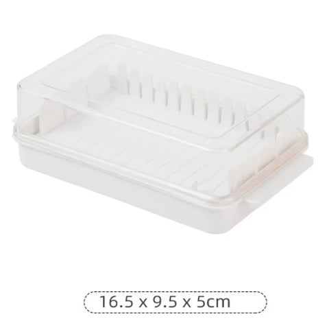 Plastic Butter Dish With Dividable Lid, Quantitative Cutting Butter Dish, Butter Airtight Preservation Container Box