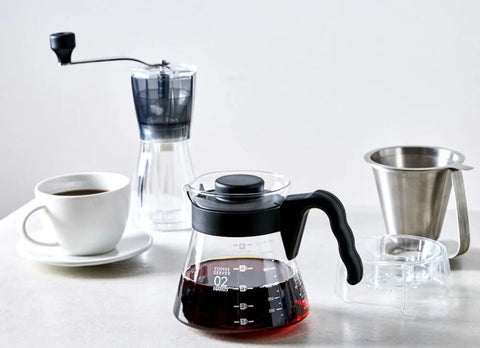 Glass Coffee Server With Scale,Drip Coffee Pot,Pour Over Carafe Microwave Safe Cold Brew Espresso for Coffee Tea Tools,600ml