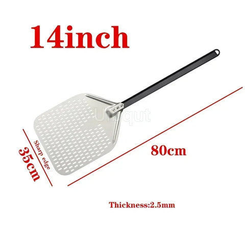 12 14 inch Big long Aluminum Pizza Shovel Peel With Long Handle Accessorie Pizza Paddle Spatula Nonstick Round Pan Baking turner