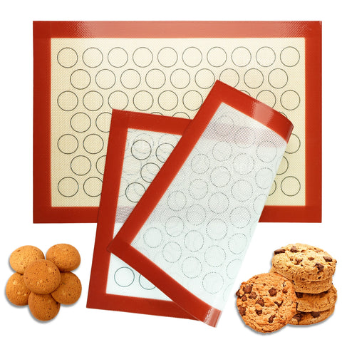 1PC Silicone Baking Mat for Oven, with 67 Circles, Non Stick & Heat Resistant Bakeware Sheets, for Cookie, Macaron, 42x29.5cm