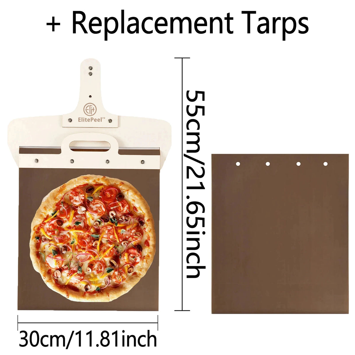 55*35cm Sliding Pizza Peel Shovel Removable Wooden Handle Pizza Spatula with Tarps Baking Tools Drop shipping