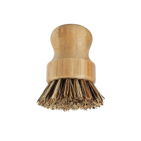 Natural Bamboo Dish Scrub Brushes, Kitchen Wooden Cleaning Scrubbers for Washing Cast Iron Pan/Pot