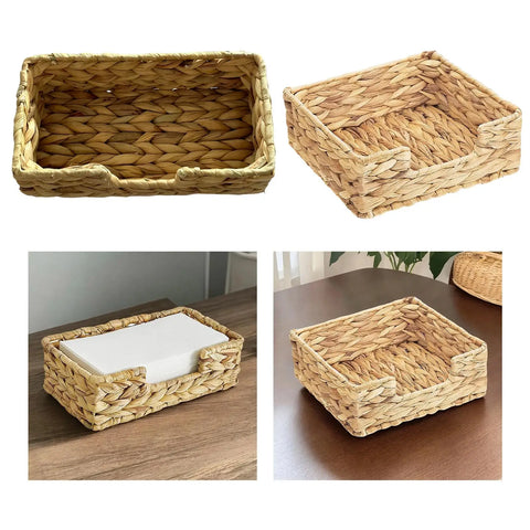 Woven Basket Toilet Paper Basket Napkin Holder Bathroom Towel Basket Organizer