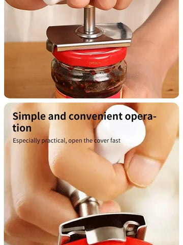 Home Stainless Steel Quick Bottle Opener Adjustable Can Opener Glasses Jar Lid Opener Kitchen Gadgets