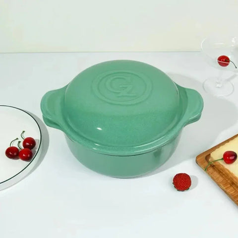 Cast Iron Enamel Pot Multi-Functional Non-Stick Cookware Colorful Long-Handle Kitchen Utensils Dutch Oven Braiser Pan