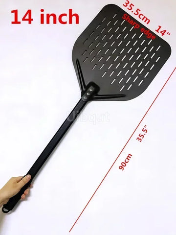 12 14 inch Big long Aluminum Pizza Shovel Peel With Long Handle Accessorie Pizza Paddle Spatula Nonstick Round Pan Baking turner