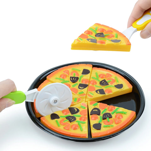 Simulation Kids Pizza Cutting Toy Food Plastic Pizza Cooking Gift Boy Girl Kitchen Toy House Pretend Toy Play Kitchen Game Toy
