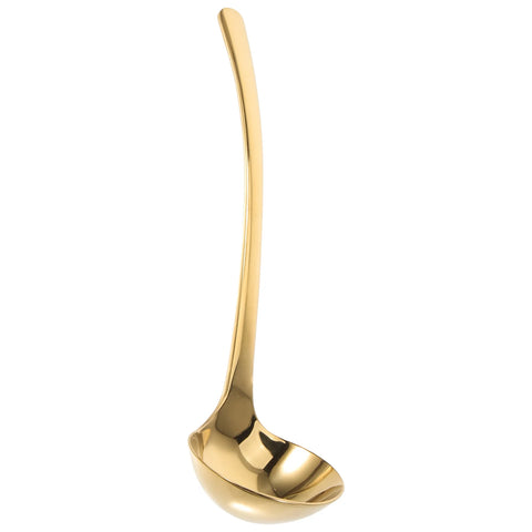 Stainless Steel Soup Ladle Handle: Sauce Ladle Serving Ladles Serving Scoop Mixing Spoon for Hotel Golden