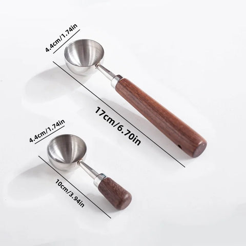 1 Pcs Walnut Wooden Measuring Spoon Scoop Coffee Beans Bar Kitchen Home Baking Tool Measuring Cup Measuring Tools for Kitchen