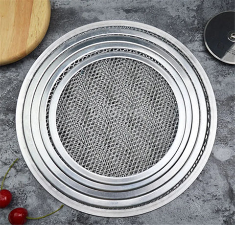 Non stick Pizza Screen Pan Baking Tray New Aluminum Metal Net Bakeware Kitchen Tools Pizza pan peel pizza stone cocina