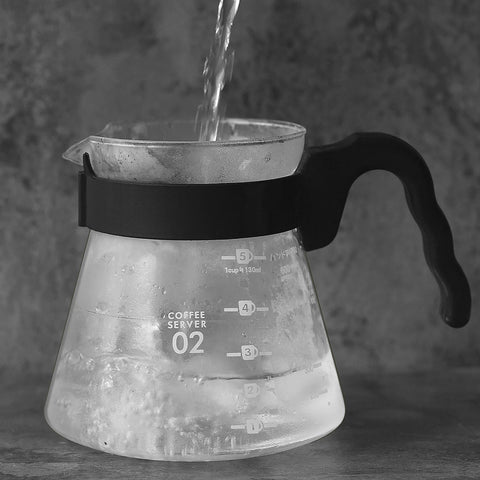 Glass Coffee Server With Scale,Drip Coffee Pot,Pour Over Carafe Microwave Safe Cold Brew Espresso for Coffee Tea Tools,600ml