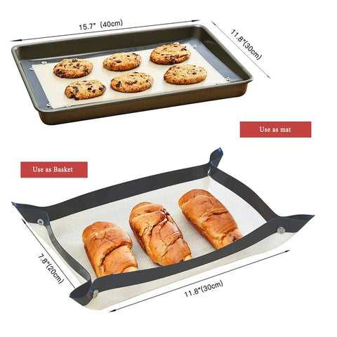 Leak-Proof Silicone Baking Shims With Small Buttons Designed For Fiberglass Heat-Resistant Baking Mats Reuse Cookie Macarons